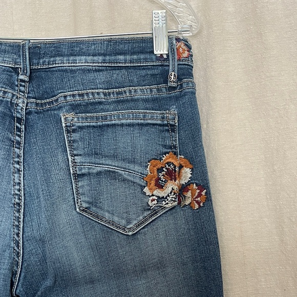 DRIFTWOOD Denim Flare Jeans with Floral Details - Picture 3 of 5